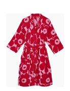 Unikko 2 Bathrobe Home Textiles Bathroom Textiles Robes Red Marimekko ...