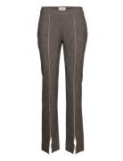 Sira Piping Trouser 22-01 Bottoms Trousers Slim Fit Trousers Brown HOL...