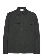 Clint Jacquard Shirt Designers Overshirts Khaki Green Wood Wood