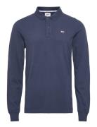 Tjm Slim Solid Ls Polo Tops Polos Long-sleeved Navy Tommy Jeans