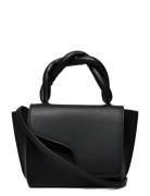 Montalbano Black Vacchetta/Nappa Designers Small Shoulder Bags-crossbo...