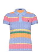 Polo Ralph Lauren Slim Fit Cable-Knit Polo Shirt Blå