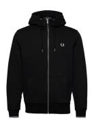 Fred Perry Hooded Zip Sweatshirt Svart