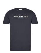 Lindbergh Copenhagen Print Tee S/S Marinblå