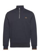 Fred Perry Half Zip Sweatshirt Marinblå