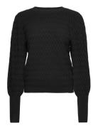Onlfaye L/S Puffsleeve Pullover Cc Knt Tops Knitwear Jumpers Black ONL...