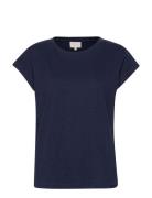 Leti Tee Tops T-shirts & Tops Short-sleeved Navy Minus