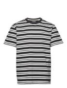 Akkikki Noos Stripe Tee Tops T-shirts Short-sleeved Black Anerkjendt