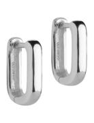 Enamel Copenhagen Square Hoops 12 Mm Silver