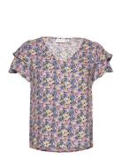 Vikiwi S/S Top/Su/Vol Tops T-shirts & Tops Short-sleeved Multi/pattern...