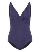 Nura Swimsuit Jacquard Baddräkt Badkläder Blue Missya