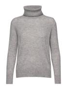 Wool & Cashmere Pullover Tops Knitwear Turtleneck Grey Rosemunde