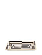 Jonathan Adler Op Art Rectangle Tray Svart