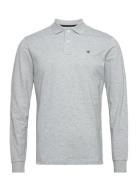 Slim Fit Logo Ls Tops Polos Long-sleeved Grey Hackett London