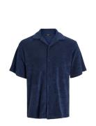 Jprbla Terry Ss Resort Shirt Tops Shirts Short-sleeved Navy Jack & J S