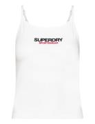 Sportswear Logo Fitted Cami Tops T-shirts & Tops Sleeveless White Supe...