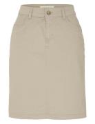 Chino Skirt Kort Kjol Beige Newhouse