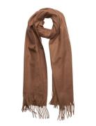 Fringed Edge Scarf Accessories Scarves Winter Scarves Brown Mango