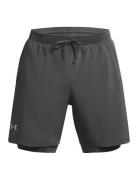 Ua Launch 7'' 2-In-1 Shorts Sport Shorts Sport Shorts Grey Under Armou...