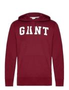 Gant Logo Sweat Hoodie Tops Sweat-shirts & Hoodies Hoodies Burgundy GA...