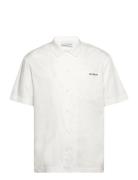 Logo Camp-Collar Shirt Designers Shirts Short-sleeved White HAN Kjøben...