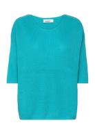 Sltuesday Cotton Jumper Tops Knitwear Jumpers Blue Soaked In Luxury
