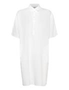 Mmlowana Linen Dress Knälång Klänning White MOS MOSH