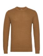 Slhremy Ls Knit All Stu Crew Neck W Camp Tops Knitwear Round Necks Bro...