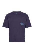 Mfgd Pocket Tee Sport T-shirts Short-sleeved Blue Zen Running Club