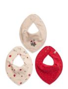 Bandana Bib Girl -Aop Baby & Maternity Care & Hygiene Dry Bibs Red Pip...