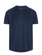 Mens Sports T-Shirt Sport T-shirts Short-sleeved Navy ZEBDIA