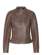 Esther Racer Jacket Läderjacka Skinnjacka Brown Jofama