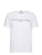 Tommy Hilfiger Reg Corp Logo C-Nk Ss Vit