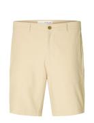 Slhregular-Karl Seersucker Shorts Bottoms Shorts Casual Cream Selected...