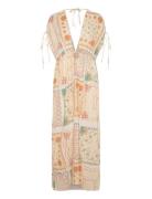 Cotton Tissue Printed Maxi Dress Maxiklänning Festklänning Multi/patte...