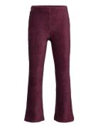 Trousers Jersey Cord Flare Bottoms Trousers Burgundy Lindex