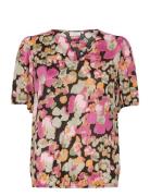 Kalaila Blouse Tops T-shirts & Tops Short-sleeved Pink Kaffe