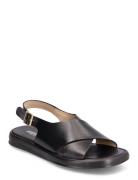 Sandals - Flat Platta Sandaler Black ANGULUS