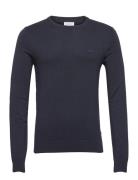 Melange Round Neck Knit Tops Knitwear Round Necks Navy Lindbergh