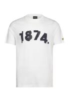 1874 Graphic T-Shirt Tops T-shirts Short-sleeved White Lyle & Scott