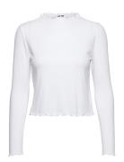 Pcnicca Ls Top Jrs Noos Tops T-shirts & Tops Long-sleeved White Pieces