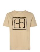 Slvarga Flock Tee Tops T-shirts & Tops Short-sleeved Beige Soaked In L...