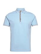 Harvey Polo Ss Tee Tops Polos Short-sleeved Blue Mos Mosh Gallery