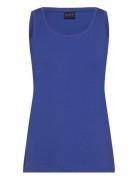 Sleeveless-Jersey Tops T-shirts & Tops Sleeveless Blue Brandtex