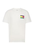 Tjm Reg Pop Color Flag Tee Ext Tops T-shirts Short-sleeved White Tommy...