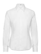 Fitted Cotton Shirt Tops Shirts Long-sleeved White Mango