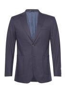 GANT Slim Cotton Linen Suit Blazer Blå