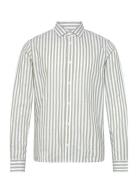 Clean Cut Copenhagen Jamie Cotton Linen Striped Shirt Ls Grön