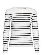 Lauren Ralph Lauren Striped Crewneck Sweater Vit