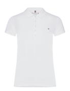 Heritage Short Sleeve Slim Polo Tops T-shirts & Tops Polos White Tommy...